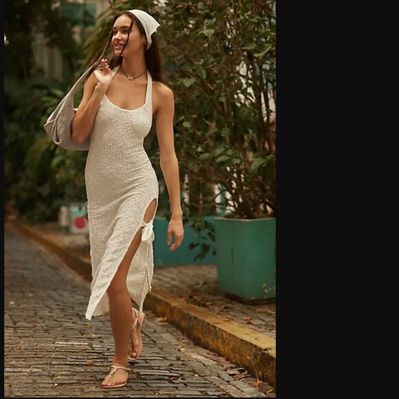 Free People Dresses & Skirts - Free People Free-Est Women Natural Sea Foam Midi Dress Size S NWOT 98$+TAX